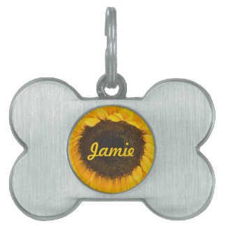Country Sunflower Barn Dog Gifts Pet Name Tag