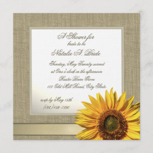 Country Sunflower Bridal Shower Invitation