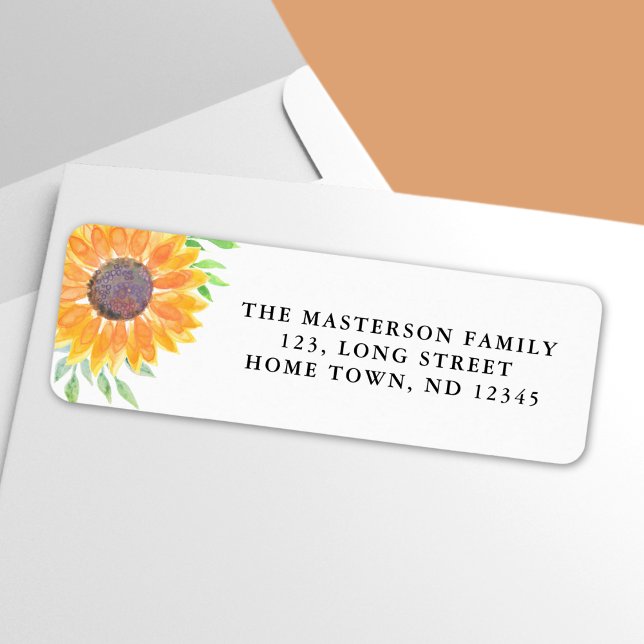 Country Sunflower Foliage Return Address (Creator Uploaded)