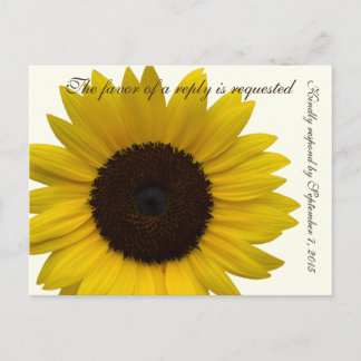 Country Sunflower RSVP response card
