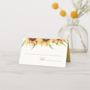 Country Sunflower Wedding Place Card