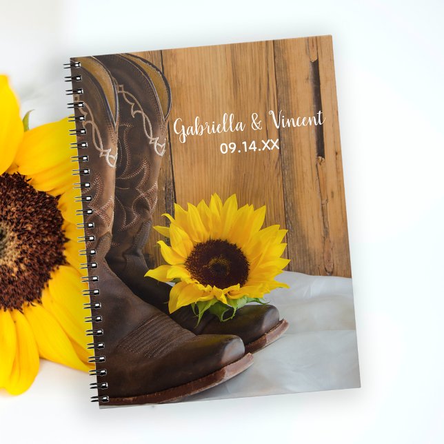 Country Sunflower Western Wedding Notebook (Creator Uploaded)