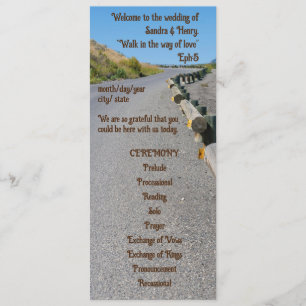 Country Sunflower Western Wedding Program  Programme