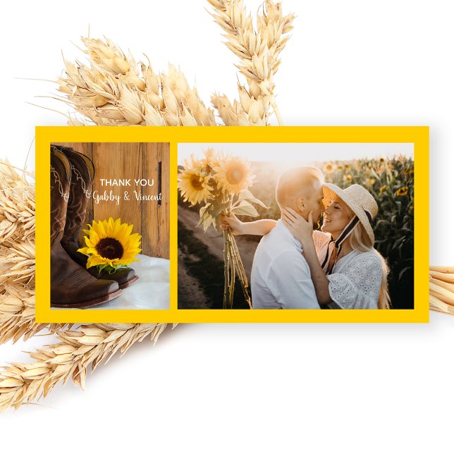 Country Sunflower Western Wedding Thank You (Creator Uploaded)