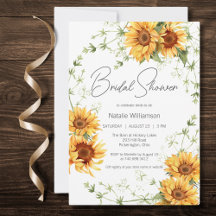 Country Sunflowers and Greenery Bridal Shower 