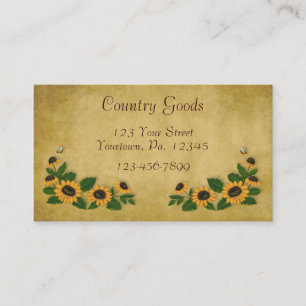 Country Sunflowers Business Card