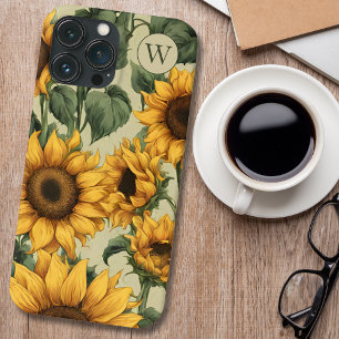 Country Sunflowers Monogram  iPhone 13 Pro Max Case
