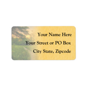 Country Sunset Wedding Label