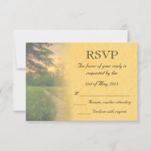 Country Sunset Wedding RSVP Card