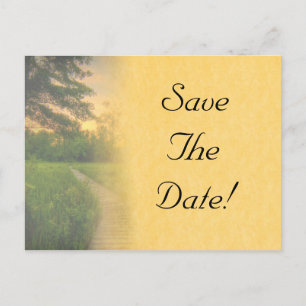 Country Sunset Wedding Save The Date Postcard