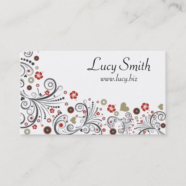 Country Swirls Business Card (Front)