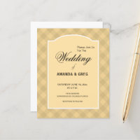 Country Tablecloth Style Wedding Invitation