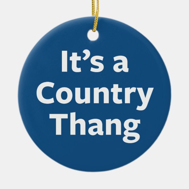 Country Thang Ceramic Tree Decoration (Front)
