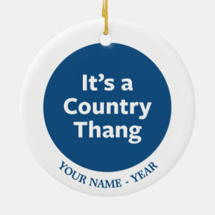 Country Thang Ceramic Tree Decoration