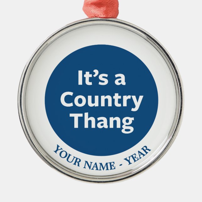 Country Thang Metal Tree Decoration (Front)