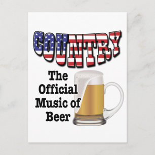 Country: The Official Music of Beer Postcard