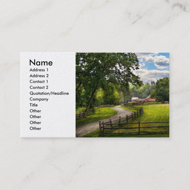 Country - The pasture Business Card (Front)