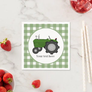 Country tractor party add text napkin