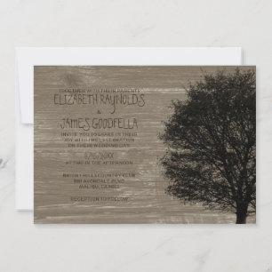 Country Tree Branches Wedding Invitations