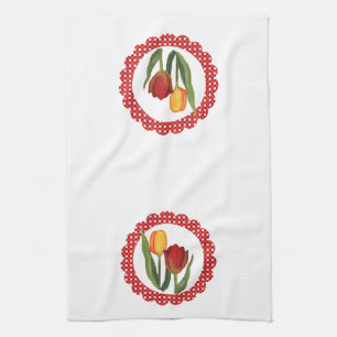 Country Tulips Kitchen Towel