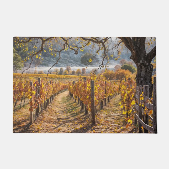 Country Vineyard Fall Autumn Colours Doormat (Front)