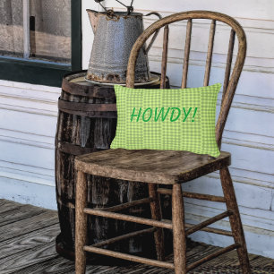 Country Vintage Green Cream Personalized Porch Decorative Cushion