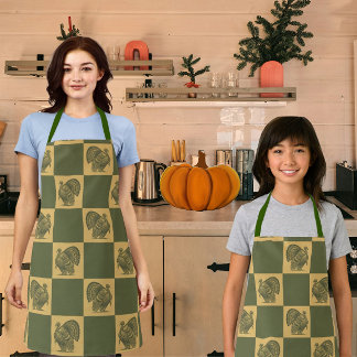 Country Vintage Style Autumn Pumpkin Spice Apron