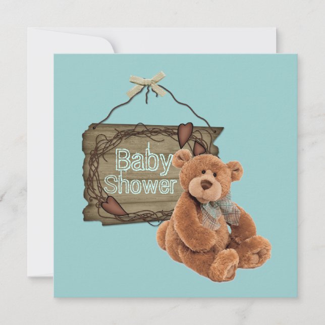 Country Vintage Tea Party  Baby Shower Invitation (Front)