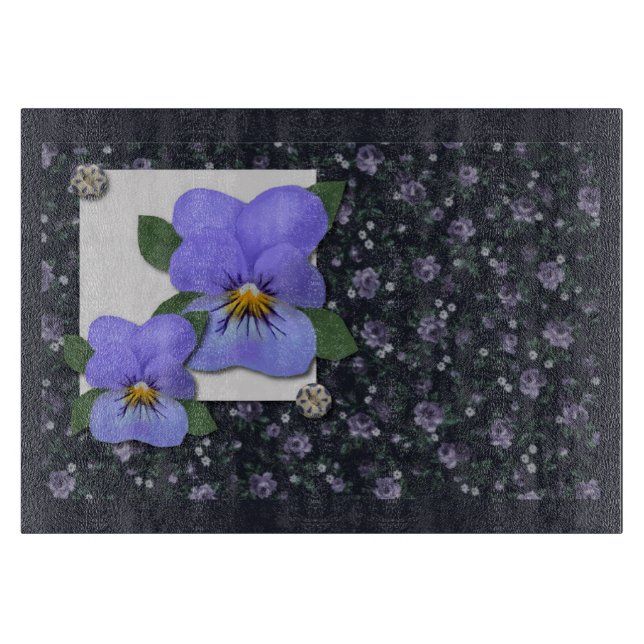 Country Violas Cutting Board (Front)