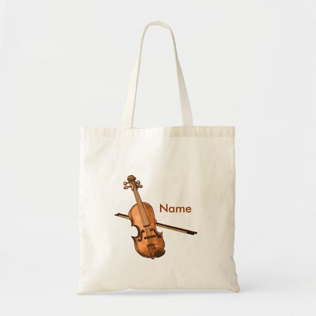 Country Violin Tote Bag (Front)