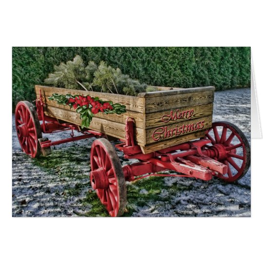 Country Wagon Christmas Card