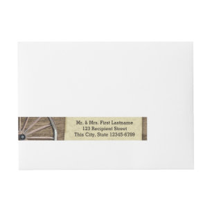 Country Wagon Wheel Wraparound Address Label