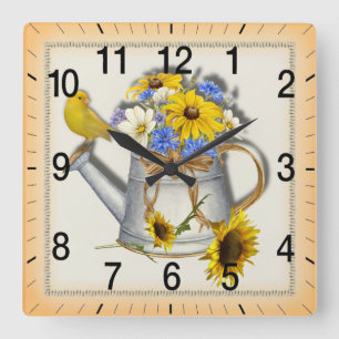 Country water can wall clock