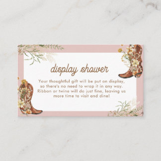 Country Watercolor Floral Bridal Shower Enclosure Card