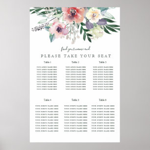 Country watercolour floral poster