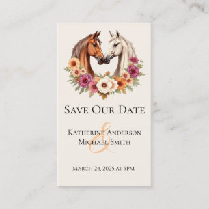 Country Wedding-Horses in Love Business Card