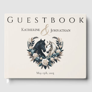 Country Wedding-Horses in Love Guest Book