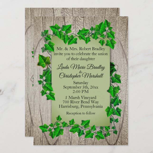 Country Wedding Invitation (Front/Back)