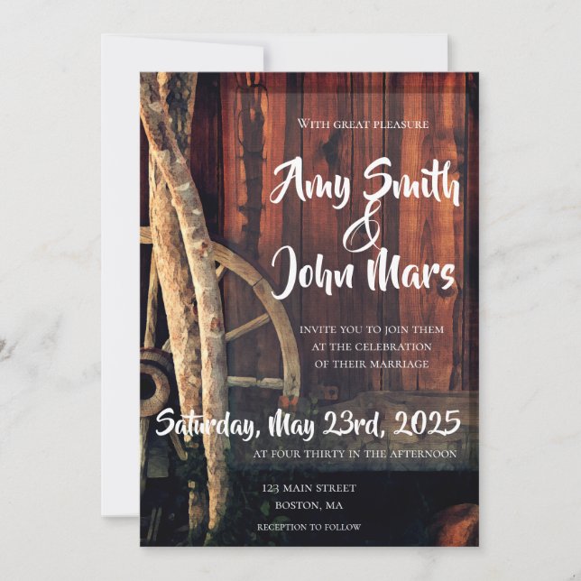 Country Wedding Invitation (Front)