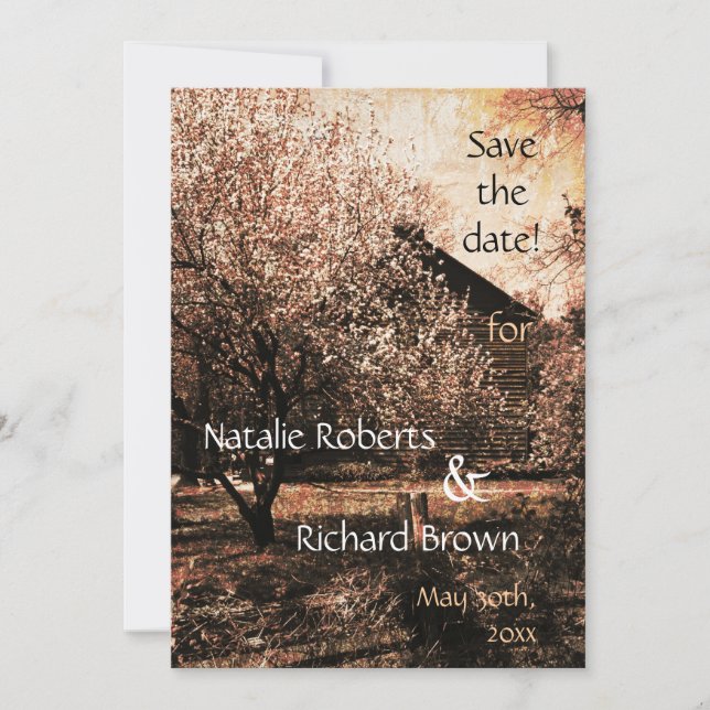 Country wedding invitation template (Front)