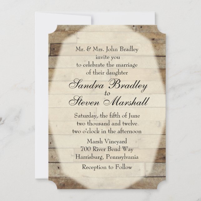 Country Wedding Invitations (Front)