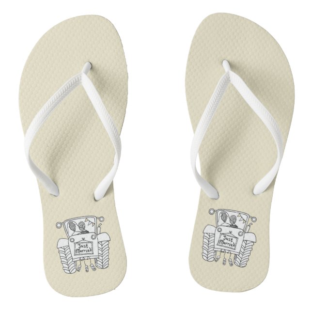 Country Wedding Tractor Flip Flop Footwear (Footbed)