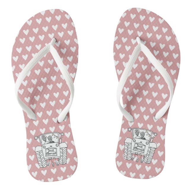 Country Wedding Tractor Flip Flop Footwear (Footbed)