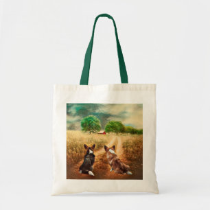 Country Welsh Corgis Tote Bag