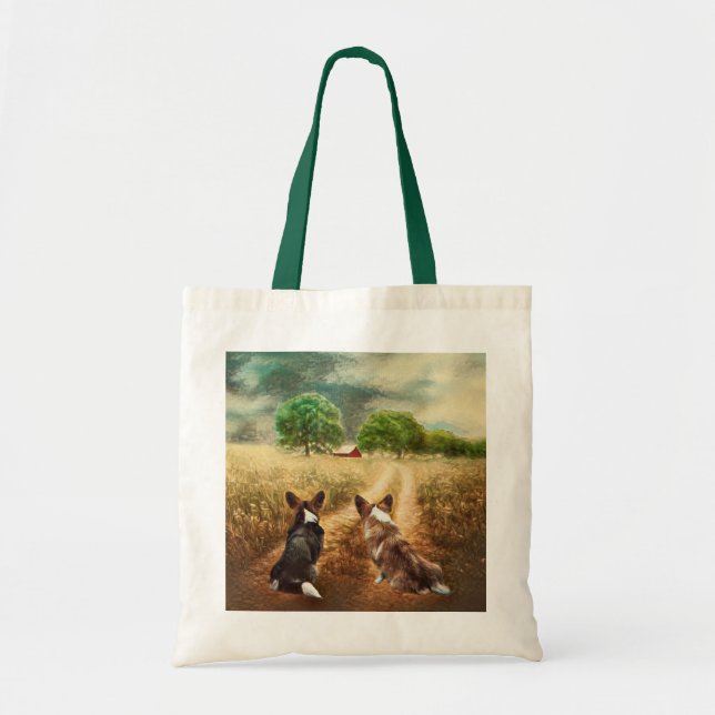 Country Welsh Corgis Tote Bag (Front)
