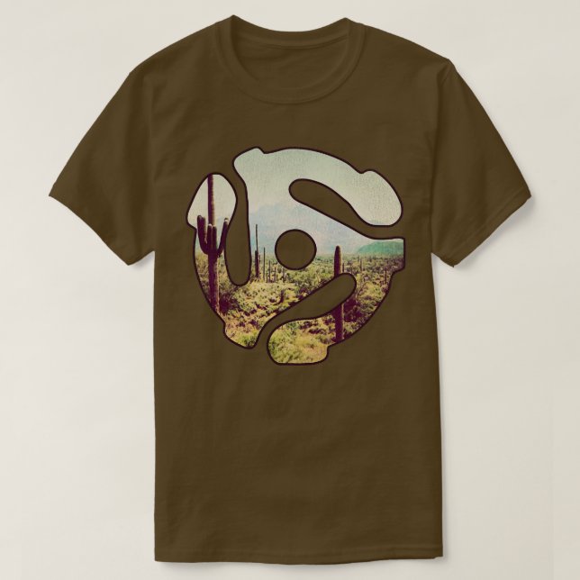 Country Western 45 Record Adapter T-Shirt (Design Front)