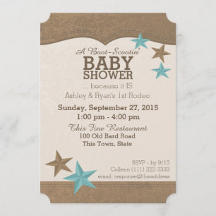 Country Western Baby Shower Invitation