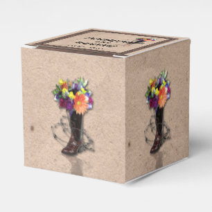 Country Western Barbed Wire Wedding Favour Box