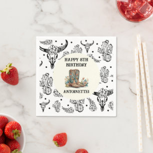 Country Western Birthday Party Napkin