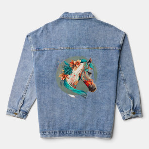 Country Western Boho Horse Birthday Party Denim Jacket